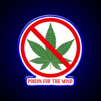 Poison For The Mind Hemp Inspired Green Leaf Led Neon Sign Rgb Color - Shineneon