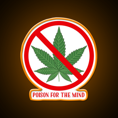 Poison For The Mind Hemp Inspired Green Leaf Led Neon Sign Rgb Color - Shineneon