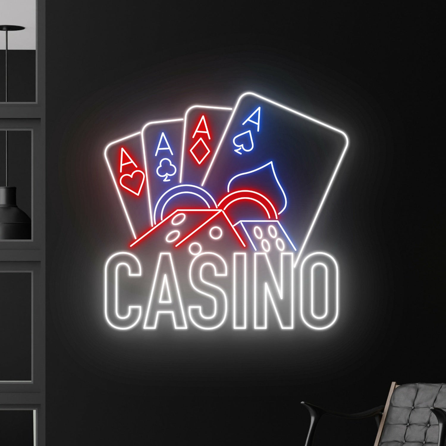 Poker Casino Led Neon Sign Poker Casino Decor | Shineneon