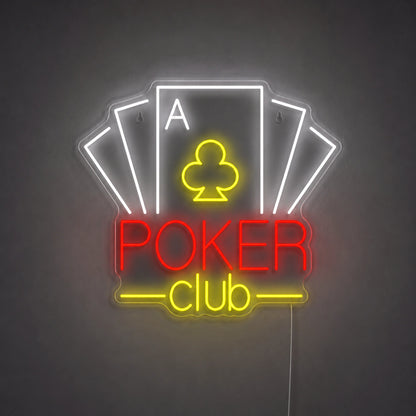 Poker Club Cards Neon Sign LED Neon Sign main product image