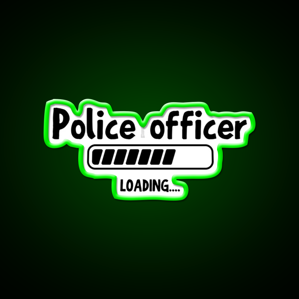 Police Officer To Be Man Cave Bar Led Neon Sign Rgb Color