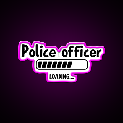 Police Officer To Be Man Cave Bar Led Neon Sign Rgb Color