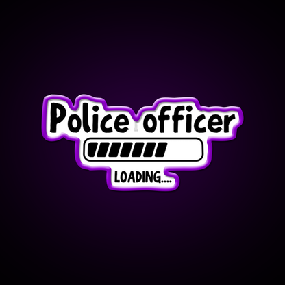 Police Officer To Be Man Cave Bar Led Neon Sign Rgb Color