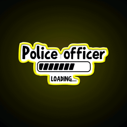 Police Officer To Be Man Cave Bar Led Neon Sign Rgb Color