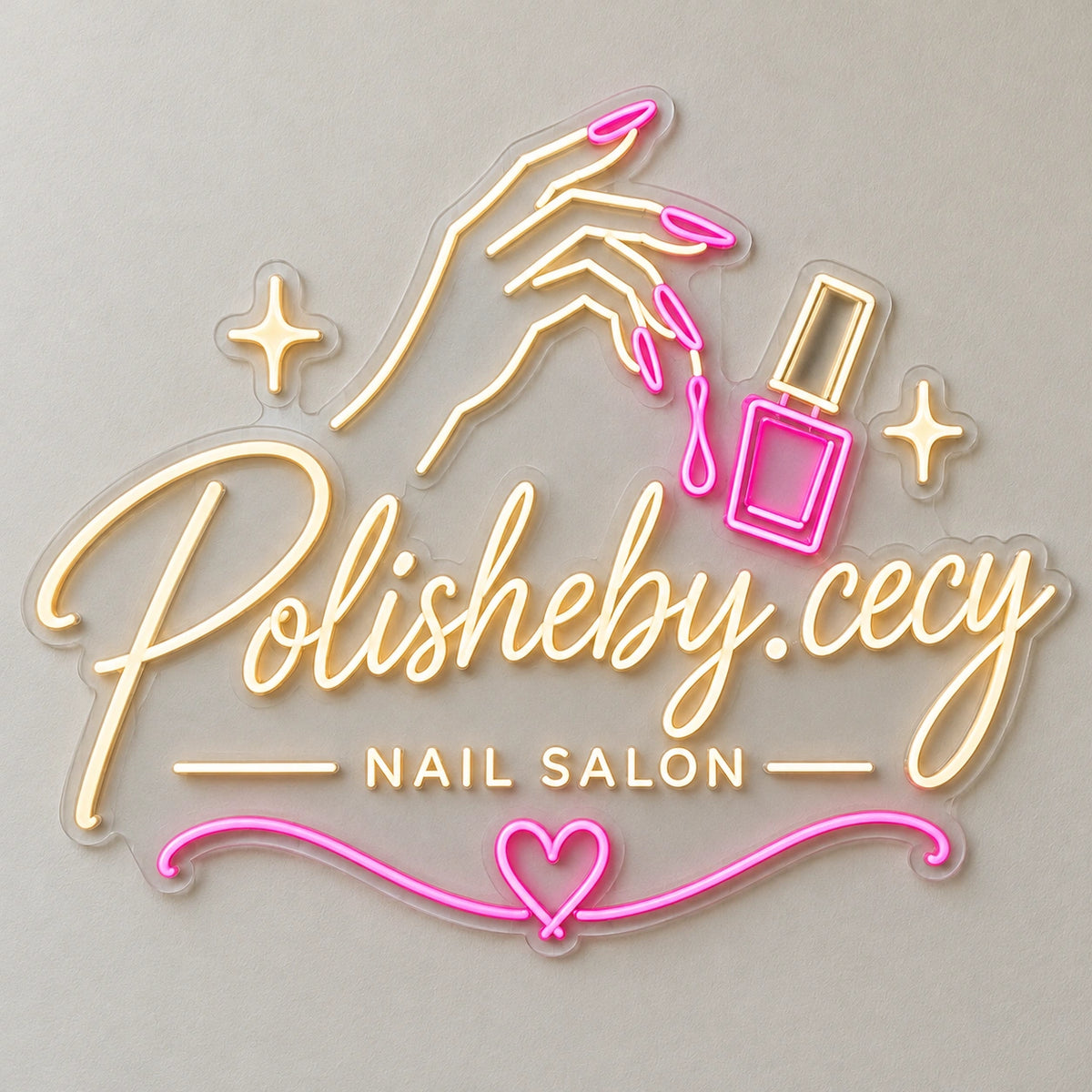 Polisheby.Cecy Custom LED Neon Sign | 3dc029ac49a126cd93f758176c3dd873ed4343df00792050ef7bd6b9796dddf0 | natural_light