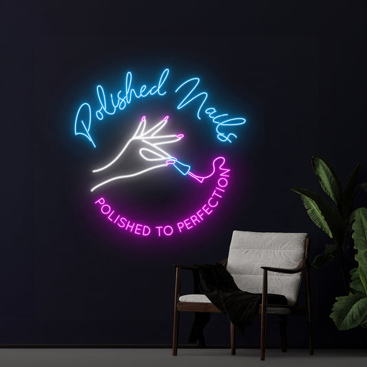 Polished Nails Neon Sign