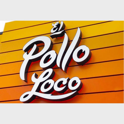 Pollo Loco 3D Frontlit And Backlit Channel Letter Led Light Sign - Shineneon