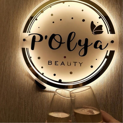 Polya Beauty Acrylic Business Logo Sign - Shineneon