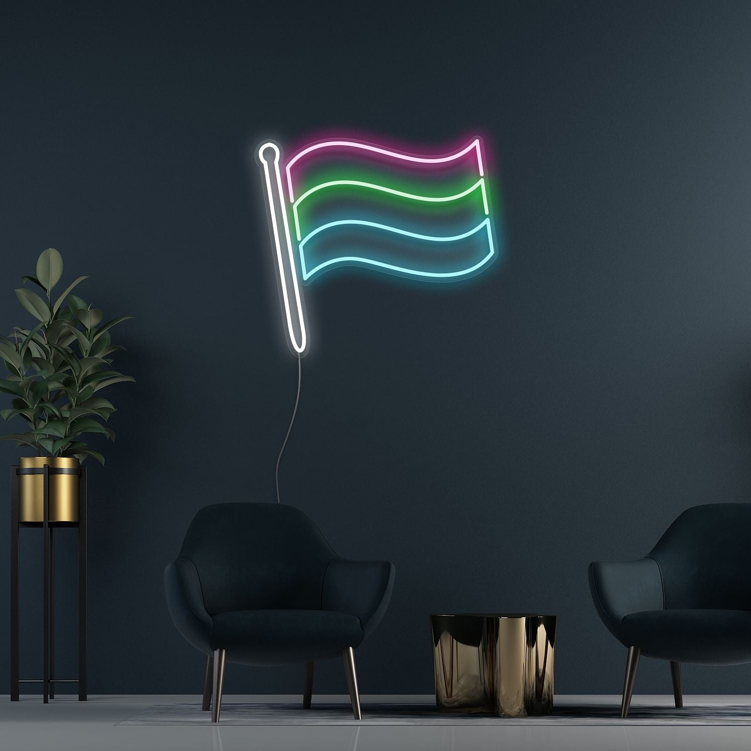 Polysexual Pride Flag Neon Light Sign | Shineneon