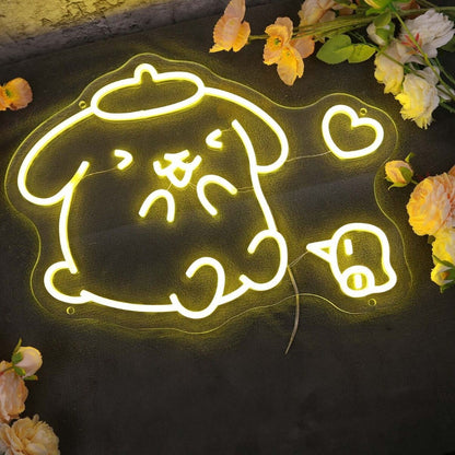 Pom Pom Purin Yellow Led Neon Sign - Shineneon