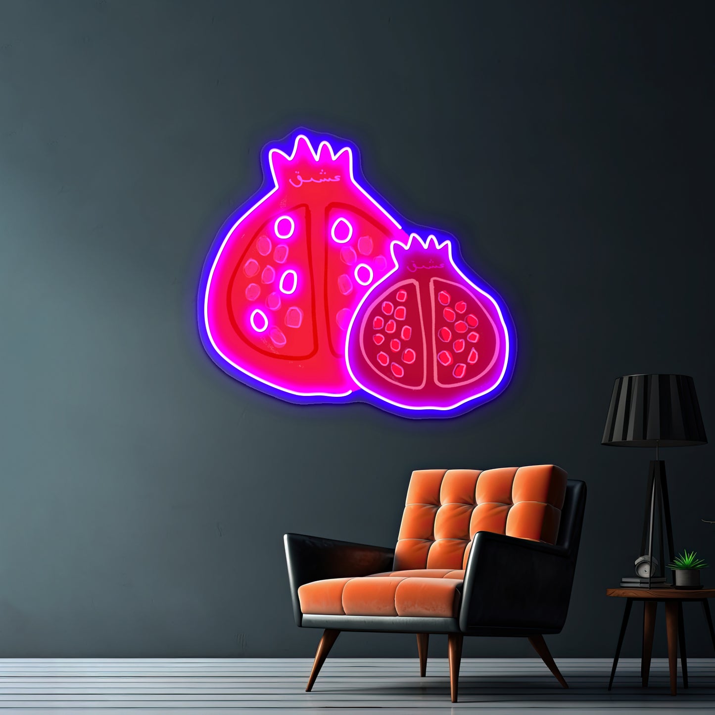 Pomegranate Pop Artwork Led Neon Signs Custom