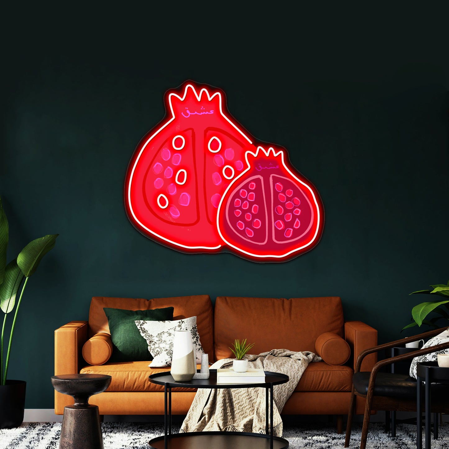 Pomegranate Pop Artwork Led Neon Signs Custom