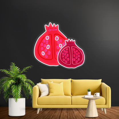 Pomegranate Pop Artwork Led Neon Signs Custom