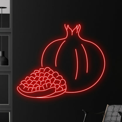 Pomegranates Led Neon Sign Fruit Restaurant Decor | Shineneon