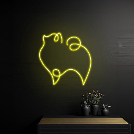 Pomeranian Dog Neon Sign Dog Neon Light