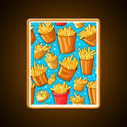 Pommes Frites Fast Food Led Neon Sign For Burger Place Rgb Color - Shineneon