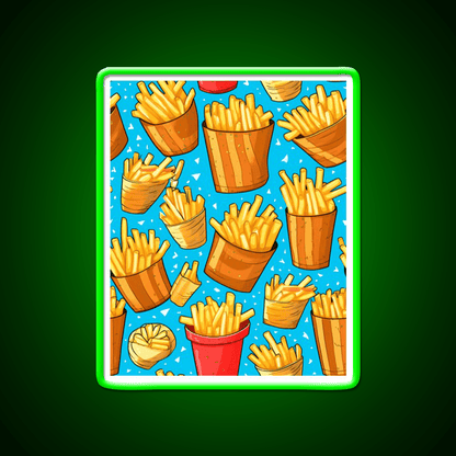 Pommes Frites Fast Food Led Neon Sign For Burger Place Rgb Color - Shineneon