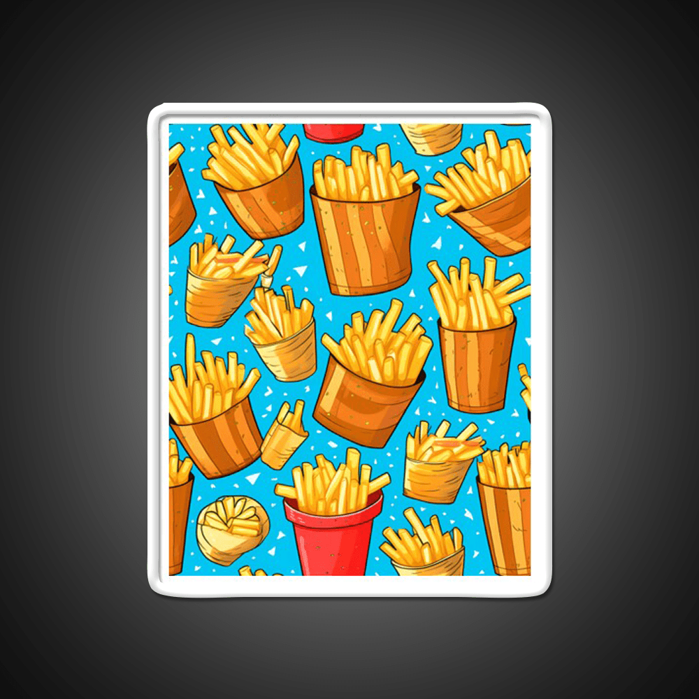 Pommes Frites Fast Food Led Neon Sign For Burger Place Rgb Color - Shineneon