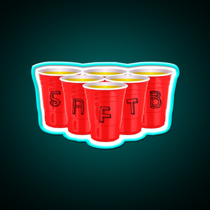 Pong With The Boys Beer Bar Decor Led Neon Sign Rgb Color - Size and dimension reference