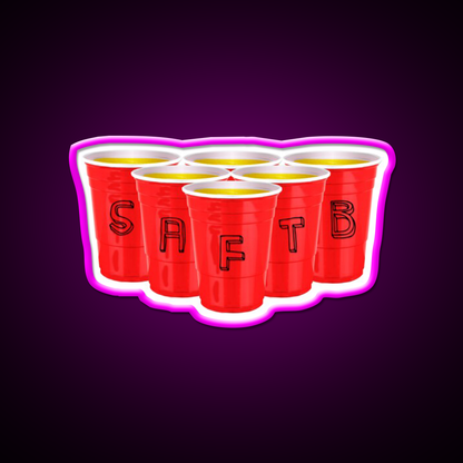 Pong With The Boys Beer Bar Decor Led Neon Sign Rgb Color - Neon sign mounted on wall in room