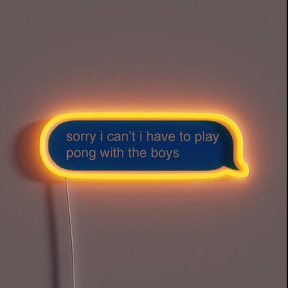 Pong With The Boys Rgb Led Neon Sign - Shineneon