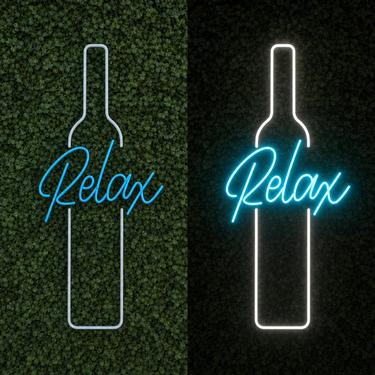 Ponte Bed Ivy Rat See Rare LED Neon Sign Garage Man Cave Neon Sign day and night comparison