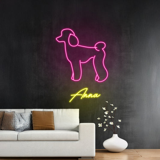 Poodle Neon Sign Dog Pet Neon Sign