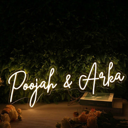 Poojah And Arka Yellow Led Neon Sign - Shineneon