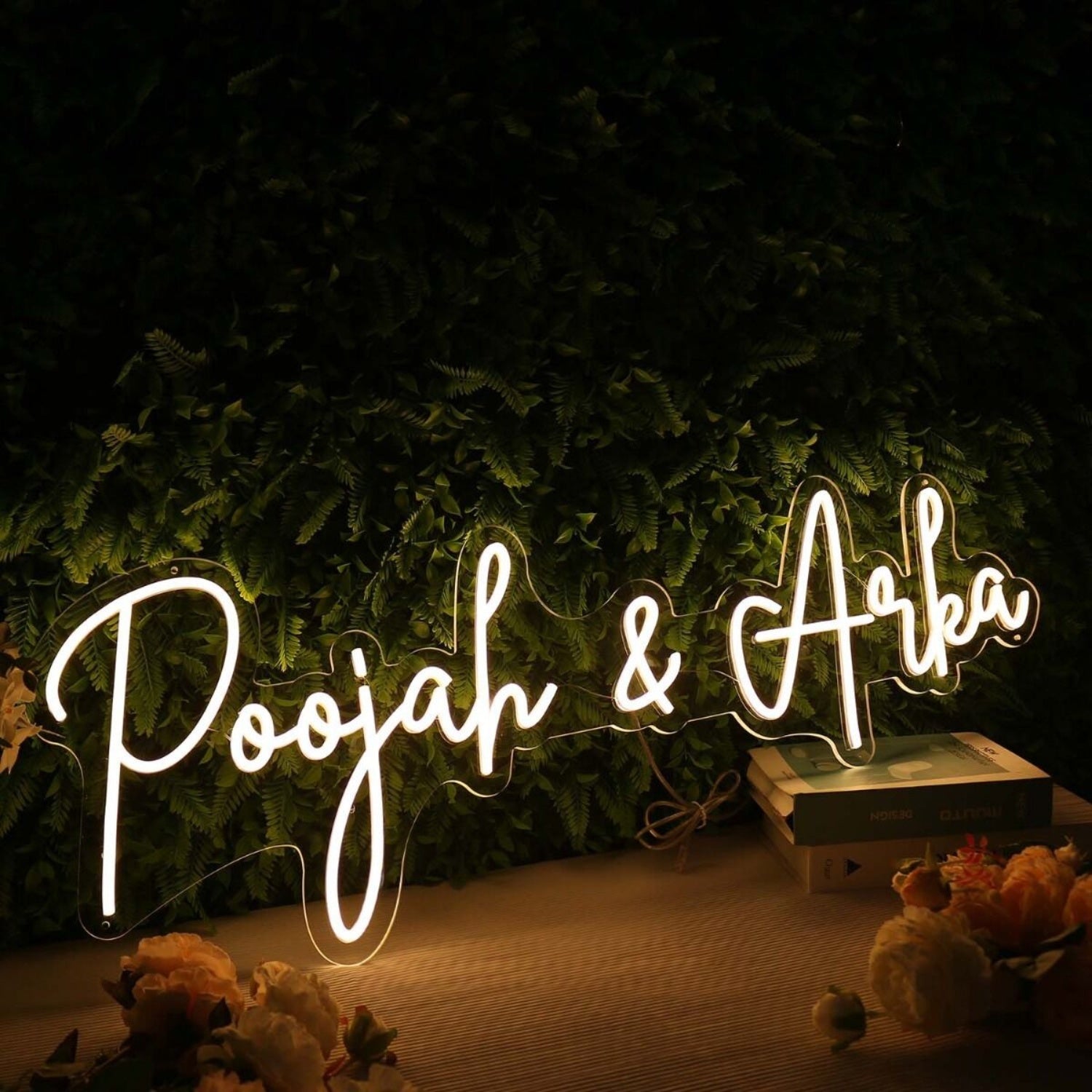 Poojah And Arka Yellow Led Neon Sign - Shineneon