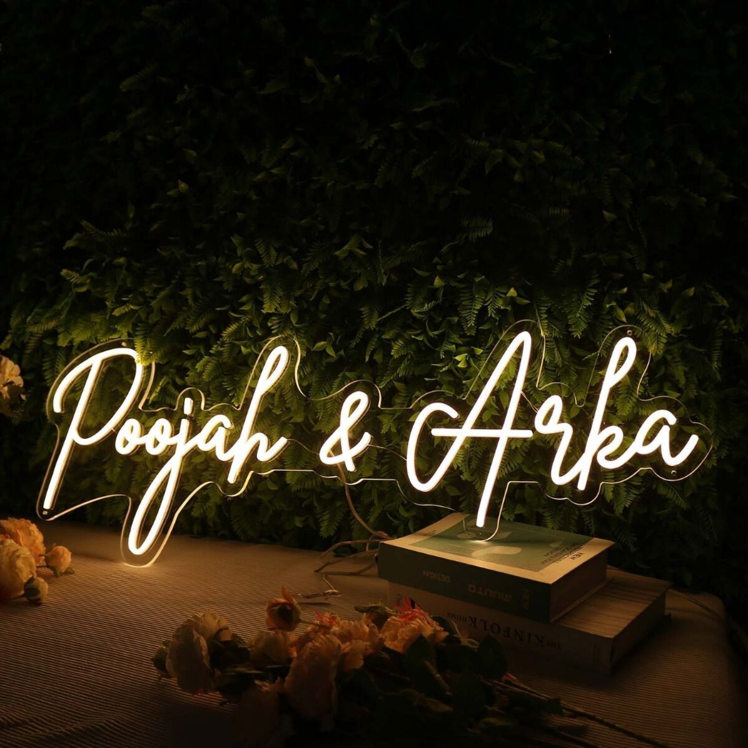 Poojah And Arka Yellow Led Neon Sign - Shineneon