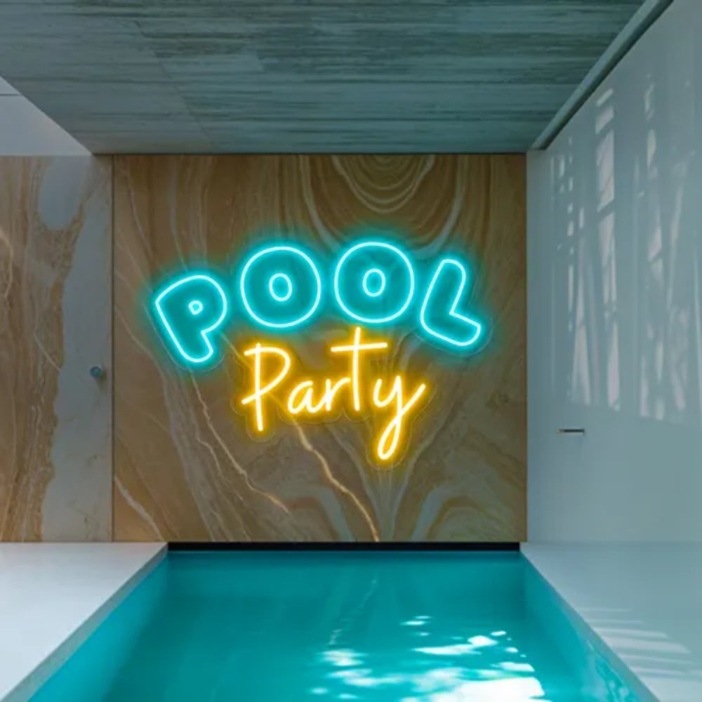 Pool Party Large Led Neon Sign | Shineneon