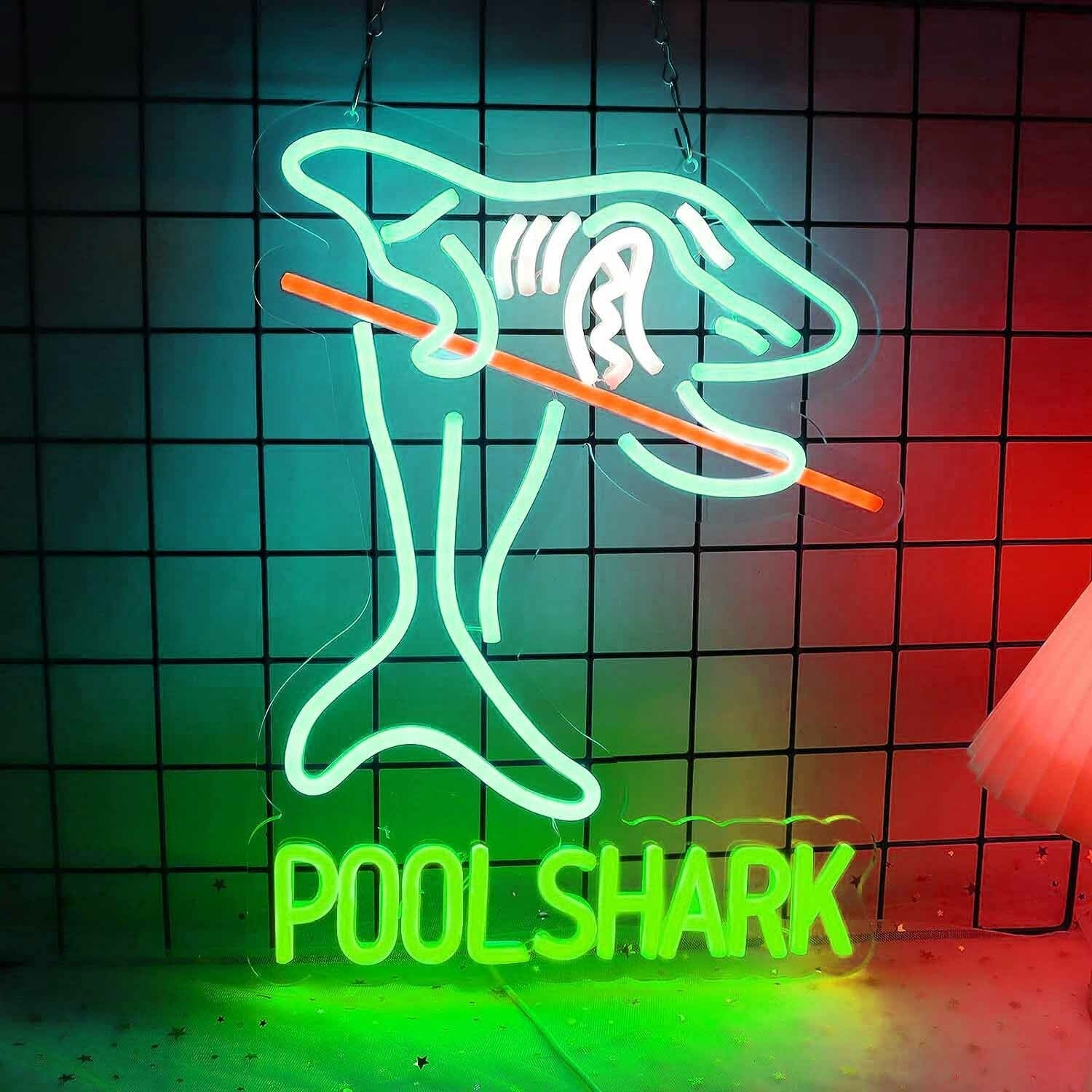 Pool Shark Playing Billiards Neon Sign | Shineneon