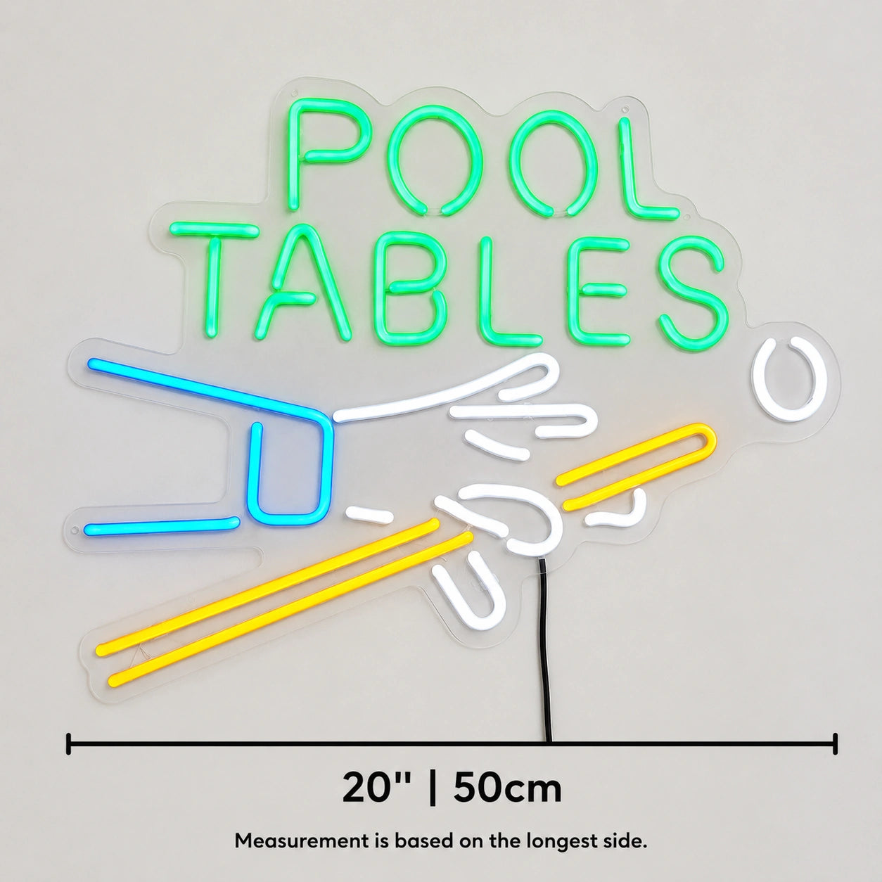 Pool Tables Neon Sign LED Neon Sign size image