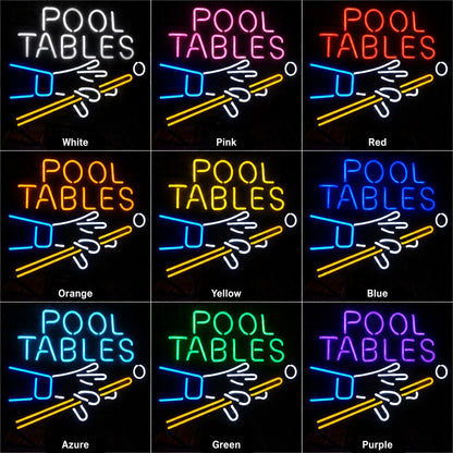Pool Tables Neon Sign LED Neon Sign color grid
