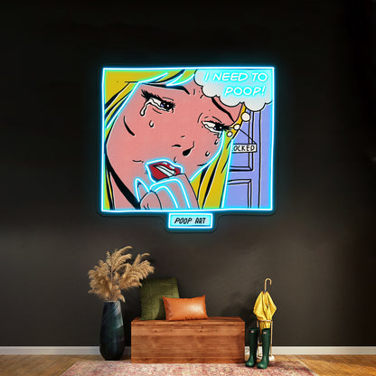 Poop Art Pop Artwork Led Neon Signs Custom