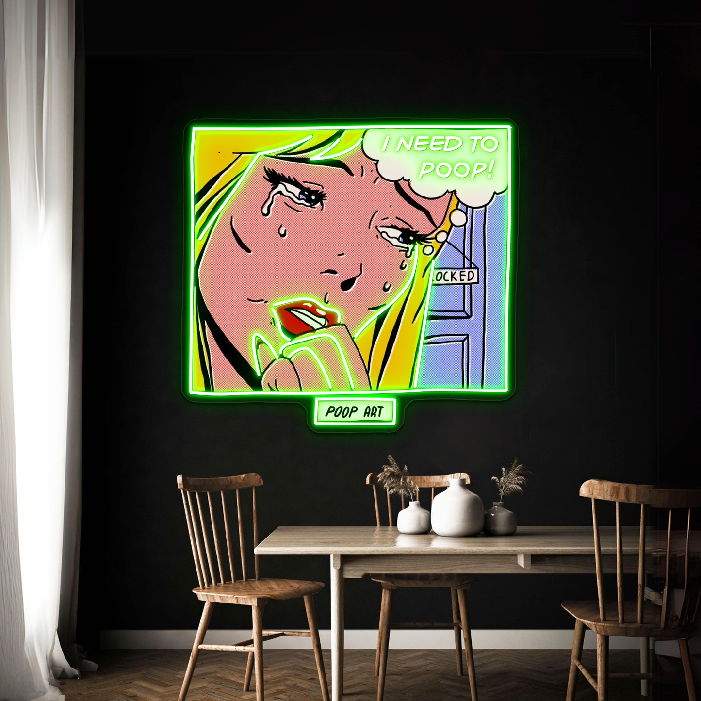 Poop Art Pop Artwork Led Neon Signs Custom