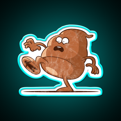 Poop Stepping On Person Step In Poop Man Cave Bar Led Neon Sign Rgb Color