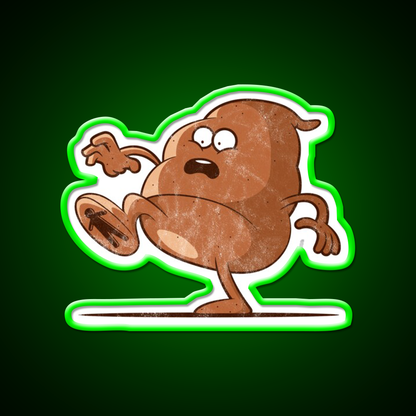 Poop Stepping On Person Step In Poop Man Cave Bar Led Neon Sign Rgb Color
