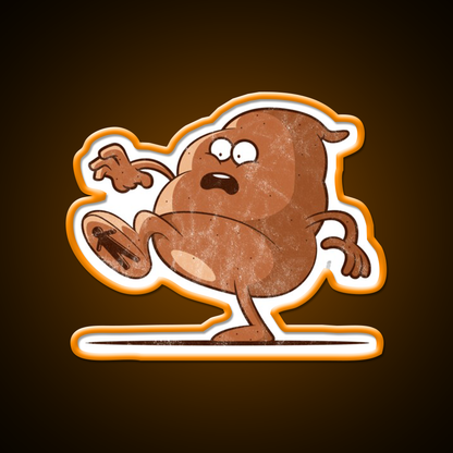 Poop Stepping On Person Step In Poop Man Cave Bar Led Neon Sign Rgb Color