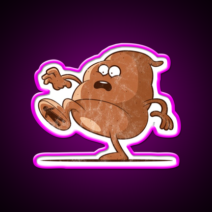Poop Stepping On Person Step In Poop Man Cave Bar Led Neon Sign Rgb Color