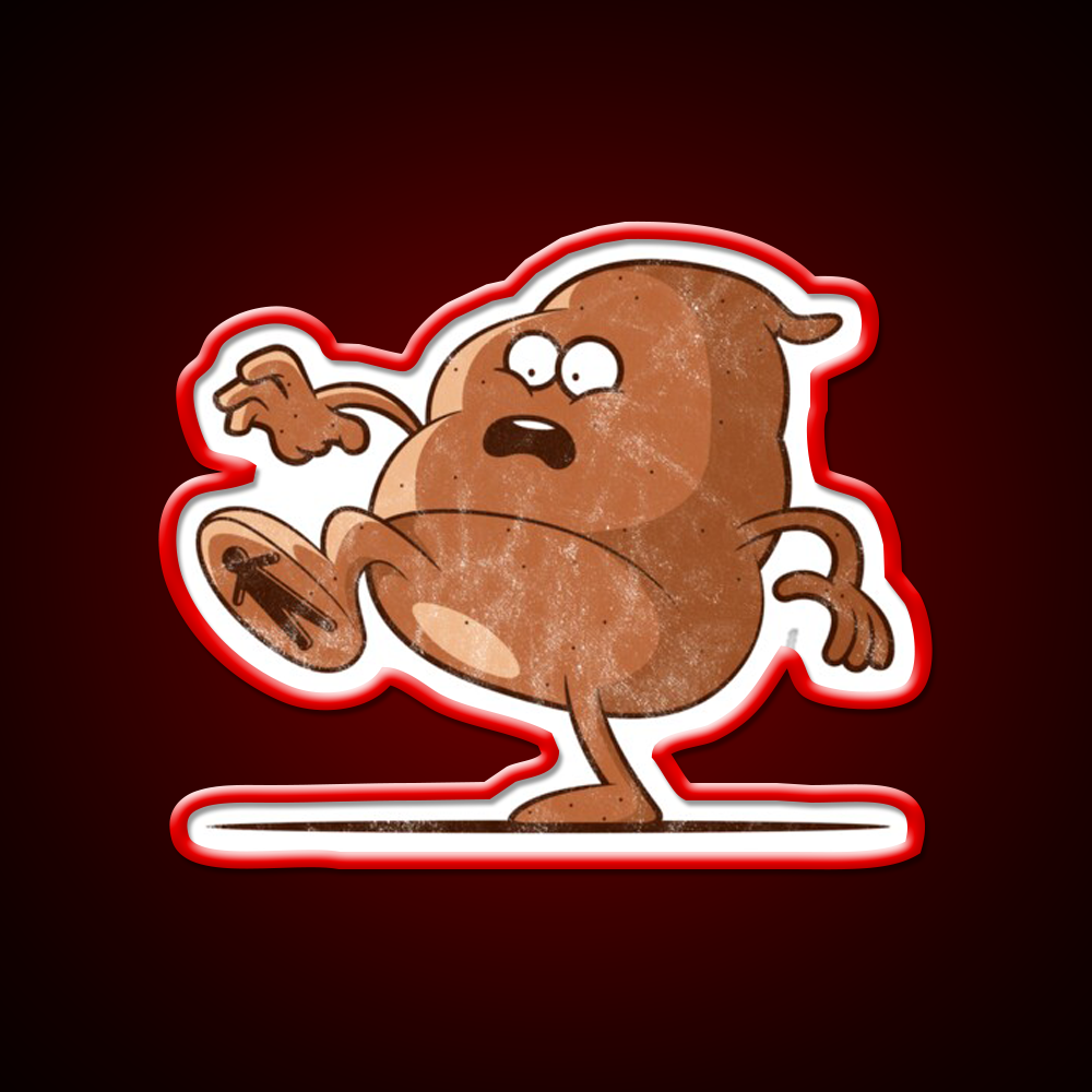 Poop Stepping On Person Step In Poop Man Cave Bar Led Neon Sign Rgb Color