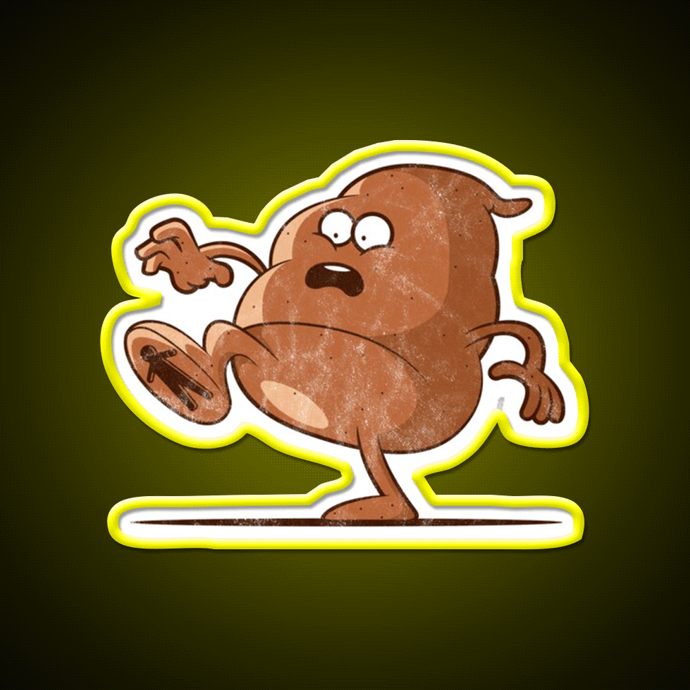 Poop Stepping On Person Step In Poop Man Cave Bar Led Neon Sign Rgb Color