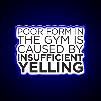 Poor Form Gym Fitness Led Neon Sign Rgb Color