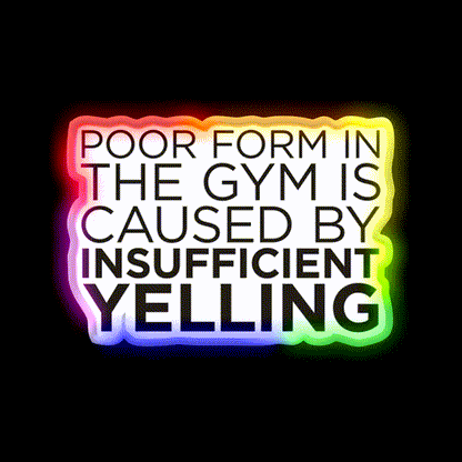 Poor Form Gym Fitness Led Neon Sign Rgb Color