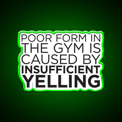 Poor Form Gym Fitness Led Neon Sign Rgb Color