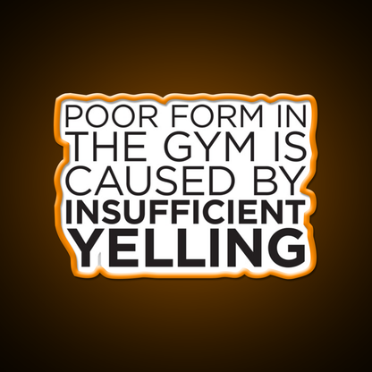 Poor Form Gym Fitness Led Neon Sign Rgb Color