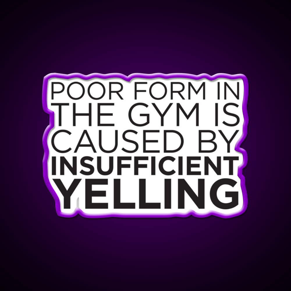 Poor Form Gym Fitness Led Neon Sign Rgb Color