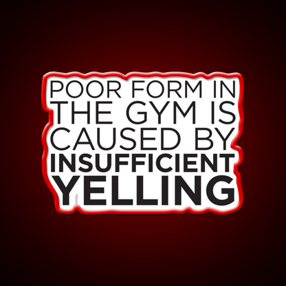 Poor Form Gym Fitness Led Neon Sign Rgb Color