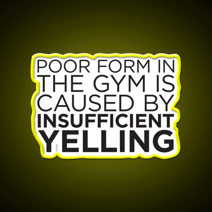 Poor Form Gym Fitness Led Neon Sign Rgb Color