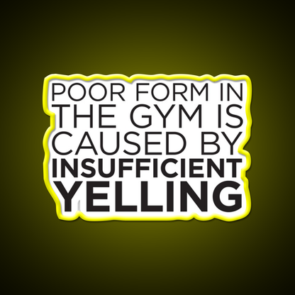 Poor Form Gym Fitness Led Neon Sign Rgb Color